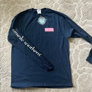 Simply Southern Dark Blue Long Sleeve Tee